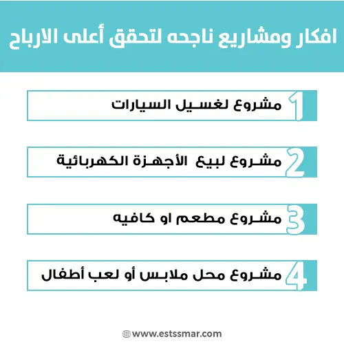 افكار ومشاريع ناجحه